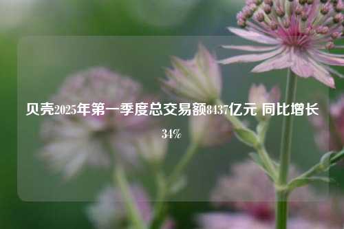 贝壳2025年第一季度总交易额8437亿元 同比增长34%  第1张