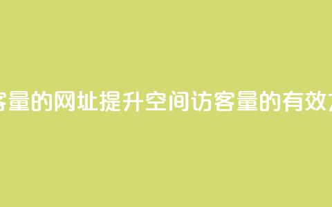 刷qq空间访客量的网址 - 提升QQ空间访客量的有效方法~  第1张