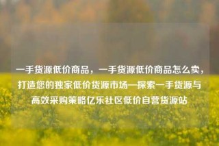 一手货源低价商品，一手货源低价商品怎么卖，打造您的独家低价货源市场—探索一手货源与高效采购策略亿乐社区低价自营货源站