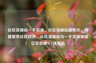 社区货源站一手货源，社区货源站超低价，构建繁荣社区经济，社区货源站与一手货源策略亿乐社区SUP货源站