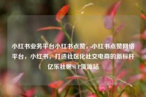 小红书业务平台小红书点赞，小红书点赞网络平台，小红书，打造社区化社交电商的新标杆亿乐社区SUP货源站