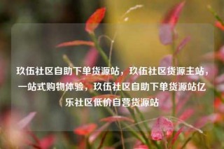 玖伍社区自助下单货源站，玖伍社区货源主站，一站式购物体验，玖伍社区自助下单货源站亿乐社区低价自营货源站