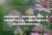 对接货源最低价，对接货源最低价怎么算，寻找最优惠的进货渠道，如何高效获取最低价货源亿乐社区低价自营货源站
