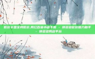 低价卡盟全网低价,网红百货小店下载 - 拼多多砍价助力助手 - 拼多多网店平台