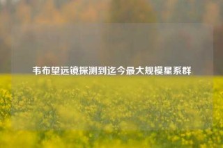 韦布望远镜探测到迄今最大规模星系群