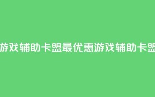 全网最低价游戏辅助卡盟 - 最优惠游戏辅助卡盟价格!