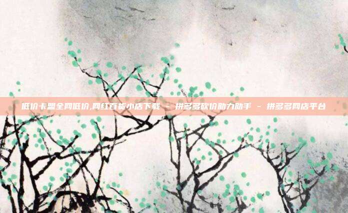 低价卡盟全网低价,网红百货小店下载 - 拼多多砍价助力助手 拼多多网店平台  第1张