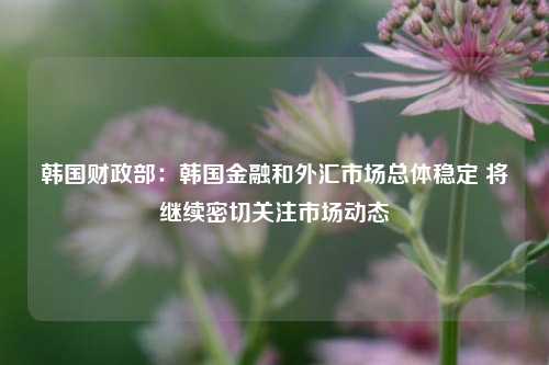 韩国财政部：韩国金融和外汇市场总体稳定 将继续密切关注市场动态  第1张